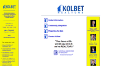 Desktop Screenshot of kolbetrealtors.com