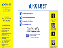 Tablet Screenshot of kolbetrealtors.com